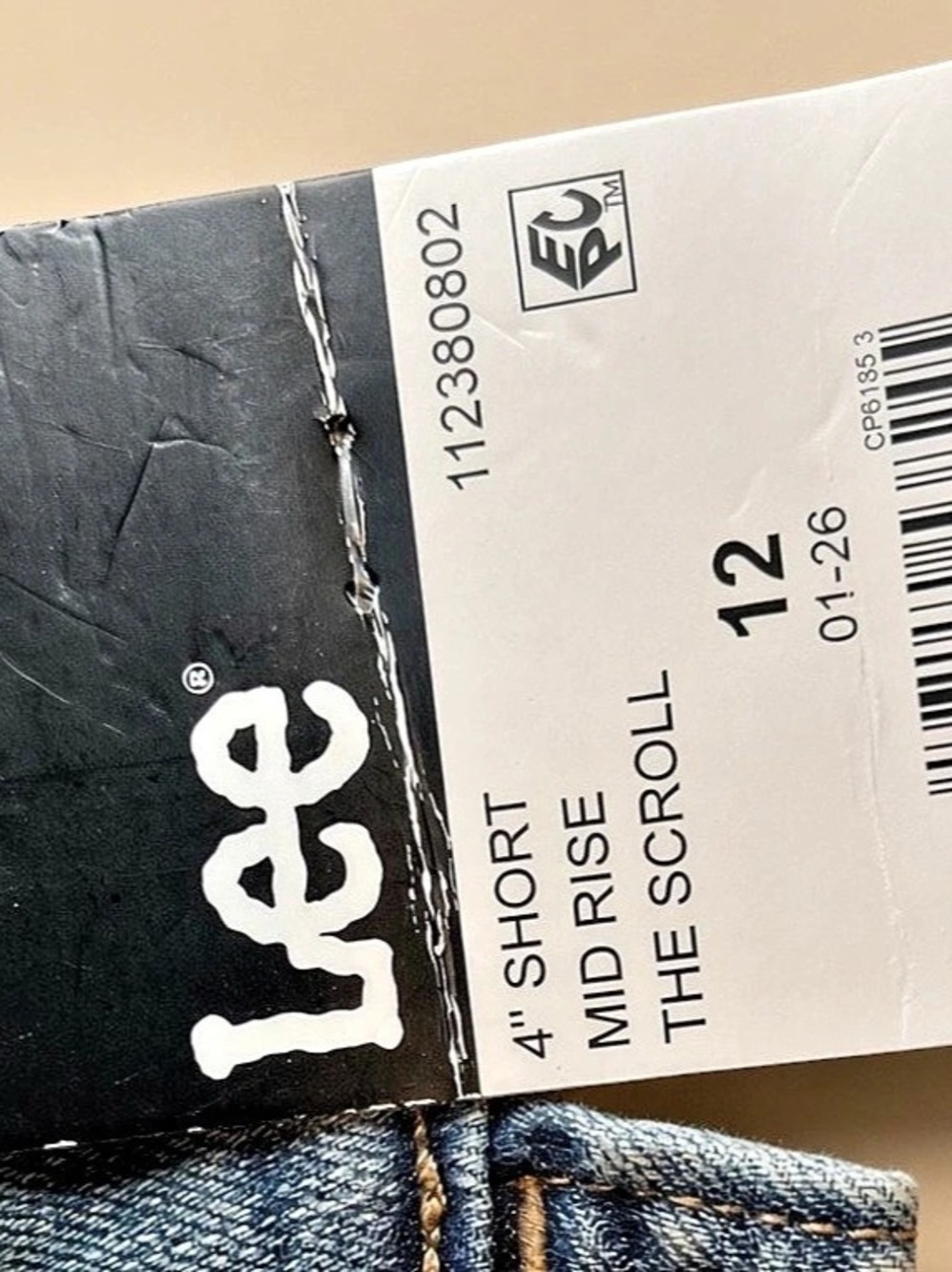 Lee The Scroll Jean Shorts in Blue Size 12 NWT - Picture 8 of 9
